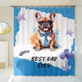 thumbnail image 3 of Happy Father's Day Best French Bulldog Cool Dad Ever Shower Curtain Dog Lover Gifts Waterproof Bathroom Bathtub Curtain - 12007, 3 of 5