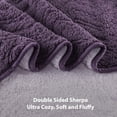 thumbnail image 3 of CBCHome Cozy Chevron Sherpa Throw Blanket - Soft Reversible Plush Couch & Bed Throw - Great Gifts for Women, Mom, Friends (Plum, 50" x 60"), 3 of 7