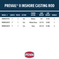 thumbnail image 2 of PENN Prevail II 7’. Inshore Casting Rod; 1 Piece Fishing Rod, 2 of 8