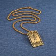 thumbnail image 3 of TEAMER Skeleton Tarot Card Necklace Stainless Steel Amulet Marigold Tarot Card Major Arcana Necklaces for Women Men, 3 of 4