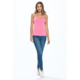 thumbnail image 4 of M&M SCRUBS Women's Camisole Cotton Stretch Undershirt with Adjustable Strap Tank Top 4 Pack (Hg, Pink, Aqua, Neon Pink) Small, 4 of 8