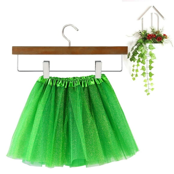 Fgnfyis Girls Kids Baby Dance Fluffy Tutu Skirt Pettiskirt Ballet Fancy Costume Toddler Girl Outfits One Size Green