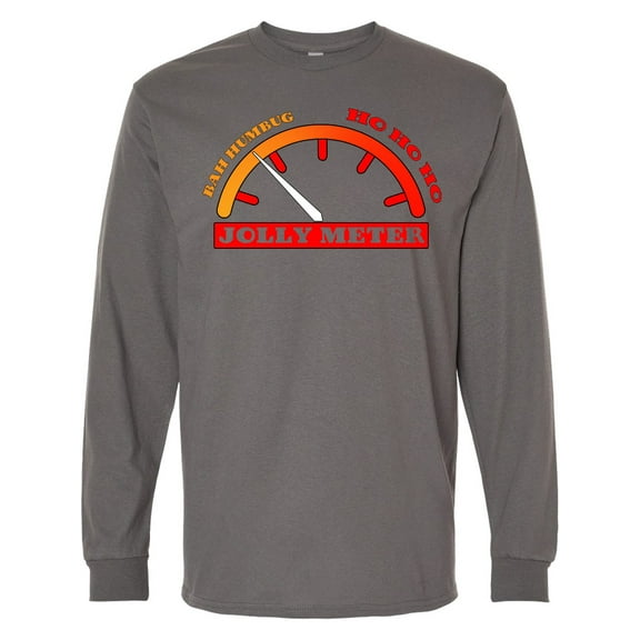 Inktastic Christmas Jolly Meter Bah Humbug Long Sleeve T-Shirt