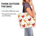 thumbnail image 2 of Balery Flower Chicken Bolsa Tote Estilo Estético con Cremalleras, Bolsa de Hombro, Bolsa de Compras Grande y Plegable, 2 of 8