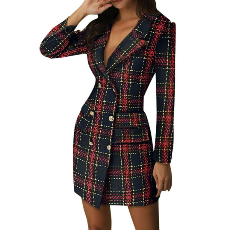 Ladies top tartan suit