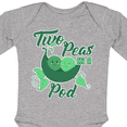 thumbnail image 4 of Inktastic Two Peas in a Pod with Faces Boys or Girls Long Sleeve Baby Bodysuit, 4 of 5