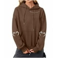 thumbnail image 2 of Heisall Womens Hoodies Halloween Print Hooded Longline Sweatshirts Long Sleeve Pocket 2025 New Arrival Autumn Winter, 2 of 3