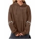 thumbnail image 2 of Heisall Womens Hoodies Halloween Print Hooded Longline Sweatshirts Long Sleeve Pocket 2025 New Arrival Autumn Winter, 2 of 3