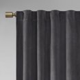 thumbnail image 3 of Room Darkening Poly Velvet Rod Pocket/Back Tab Curtain Panel Pair(2 Pcs Window Panels),Charcoal Polyester Household Supplies Décor Curtains, 3 of 10
