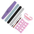 thumbnail image 3 of Lima de manicura, 8 piezas, lima de uñas profesional para lijar uñas, empujador de uñas, hecha para durar, 3 of 13