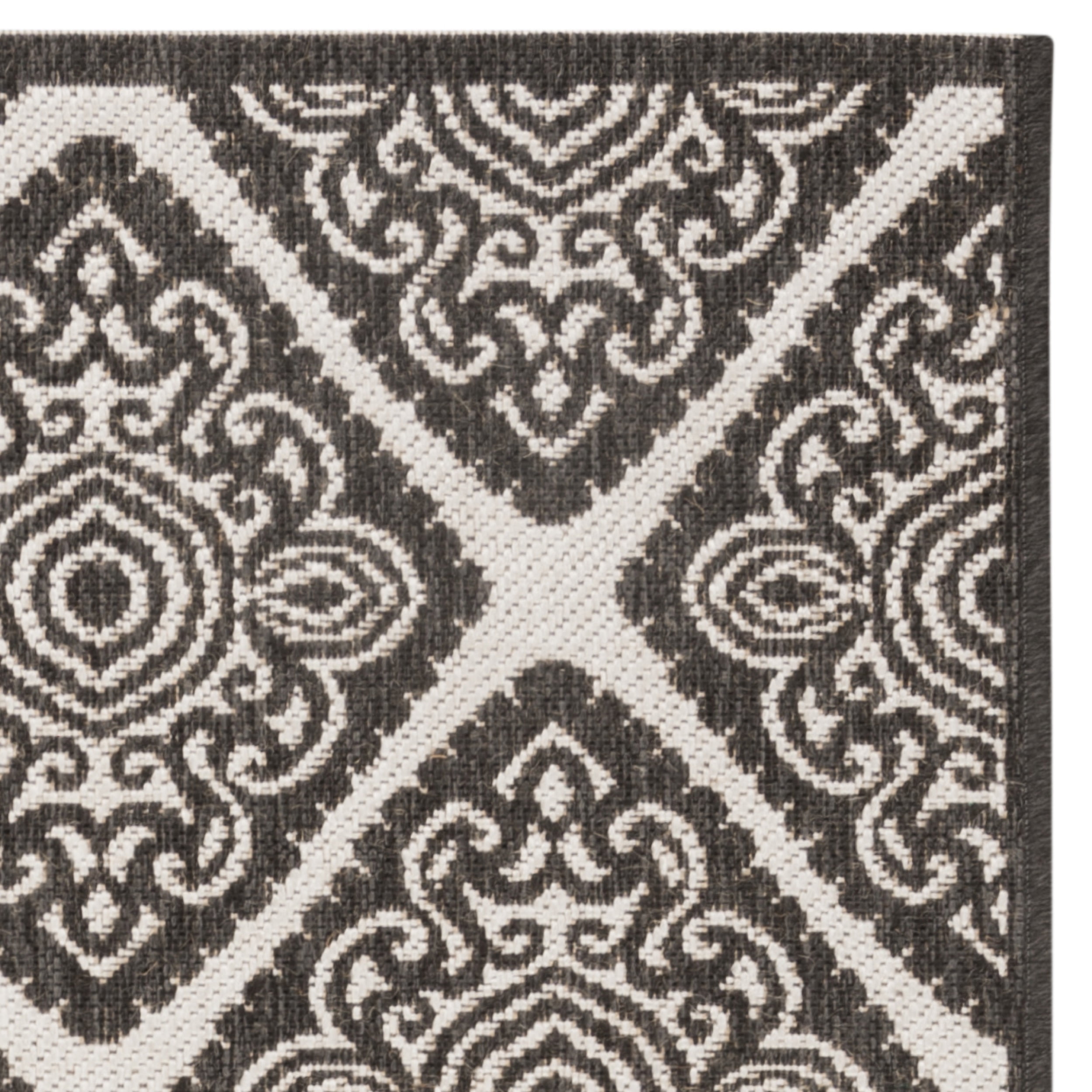 SAFAVIEH Linden Franco Damask Area Rug, Light Grey/Charcoal, 4' x 6'