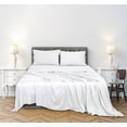 thumbnail image 3 of ROYALE LINENS 300 Thread Count 100% Long Staple Combed Cotton Sheet Set - 4 Piece King Bed Sheets - 1 Fitted, 1 Flat & 2 Pillow Cases - Soft Cool & Crisp Sheet Set (King, White), 3 of 10