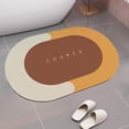 thumbnail image 4 of Bewildely Non Slip Bath Mat Quick Bath Drying Rugs Thick for Doorway Bathroom  Kits de decoración para fiestas Ovalado B 40x60cm, 4 of 6