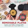 thumbnail image 4 of Kilougeis Hot Sale Mini Waffle Maker - 4” Waffle Mold, Nonstick Waffle Iron with Quick Heat-Up, Ptfe Nonstick Surface - Perfect Mini Waffle Maker for Kids and Families, Just Add Batter, 4 of 11