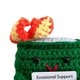 thumbnail image 2 of Lindo Crochet Contenedor Basura Fuego Apoyo Emocional Regalos Divertidos () Verde, 2 of 8