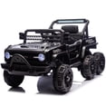thumbnail image 2 of iRerts 12V Ride on Cars with 6 Wheel, Powered Ride on Toys with Remote Control, Bluetooth, Music, USB/MP3/Microphone Ports, Six-Wheel Suspension, Electric Cars for Kids 3-6 Ages Gift, Black, 2 of 11