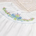 thumbnail image 6 of ZEHJUHAN Toddler Girls' Floral Embroidery A-Line Dress, Bubble Sleeve Ruffle Neck Party Dress for Summer White，18-24M, 6 of 12