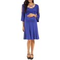 thumbnail image 1 of Women's Maternity Split-Sleeve Cross Fabric Dress, 1 of 7