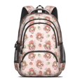 thumbnail image 2 of Princess and Strawberry Pink Pattern Cute School Backpack Bag with Padded Back and Adjustable Shoulder Straps 16.9 X 12.6 X 5.9 Inches, 2 of 5