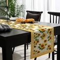 thumbnail image 4 of South West Sunflowers Cotton Linen Table Runner 13 x 70 inch Spring Summer Yellow Flower Green Leaf Non-slip Rectangular Dining Table Decor for Wedding Party Holiday Dinner, 4 of 8