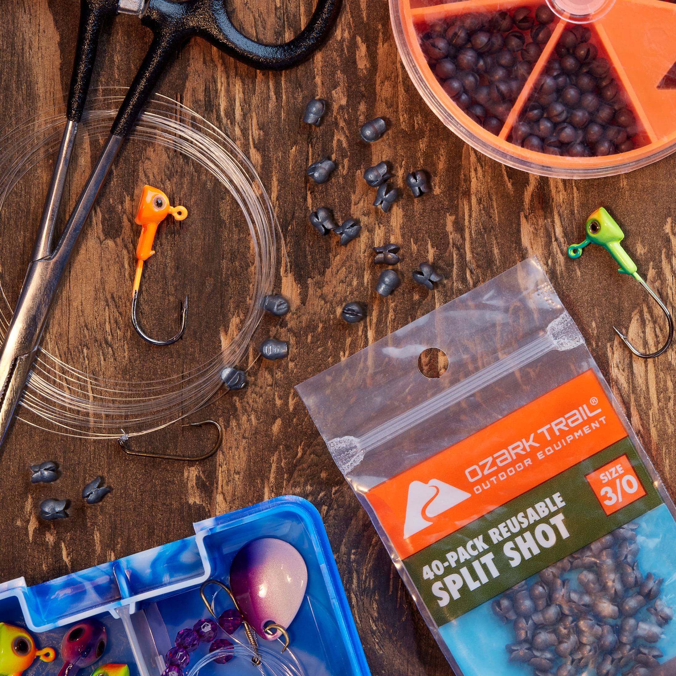 Ozark Trail Reusable Shot Size 3/0, Fishing Lead Weights, Product Size 0.24x0.20in