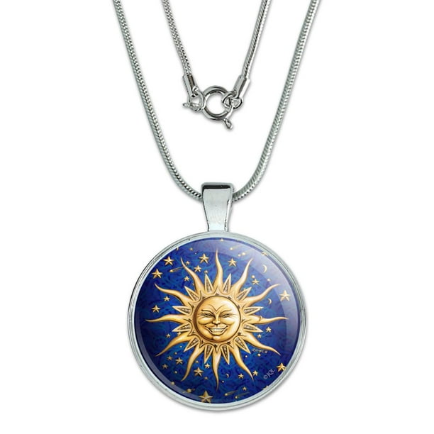 Graphics and More - Celestial Suns Moon Shooting Stars 1" Pendant with ...