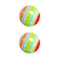 thumbnail image 1 of Kkkded Perles Colorées 2 Pcs Perles Matériel DIY - Rayé, Couleur Contrastée, Lisse avec Trou de Filetage, 1 of 7