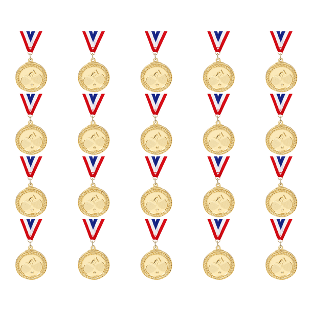 Medalla Pong 5cm Con Cinta para El Cuello Competiciones Party Race (Oro)
