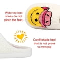 thumbnail image 3 of BERANMEY Cute Smile Face Slippers for Women Perfect Soft Plush Comfy Warm Slip-On Happy Face Slippers fo Women Indoor fluffy Smile House Slippers for Women and Men Non-slip Fuzzy Flat Slides, 3 of 9