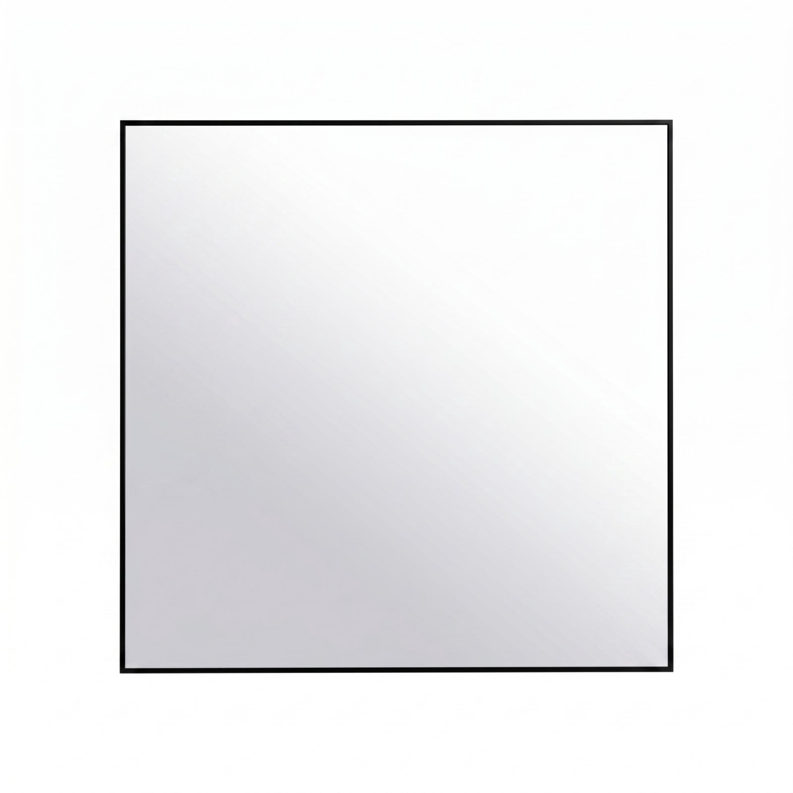 Gleamira 42"x42" Rectangular Bathroom Mirror Wall Mounted Mirror with Metal Frame, Black