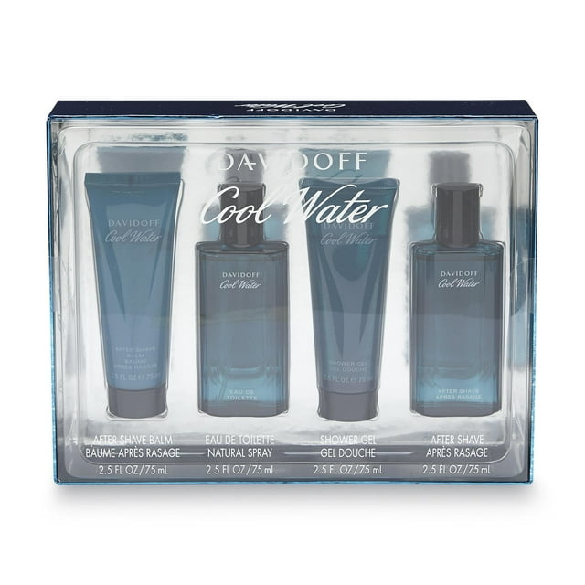 Set de perfume Davidoff Cool Water para hombre, 4 piezas