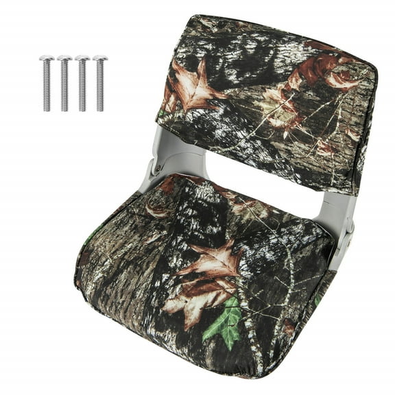 Gymax Low Back Padded Boat Seat w/ 4 Bolts Thick Sponge Padding for Outdoor Adventures