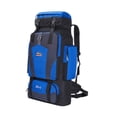 thumbnail image 4 of Mochila de senderismo de 80 l para hombre y mujer, versátil, con correas ajustables, bolsa de viaje Azul, 4 of 9