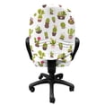thumbnail image 3 of Cactus Office Chair Slipcover, Home and Garden Cactus Plants with Flowers Spiny Succulents Arizona Desert Growth, Protective Stretch Decorative Fabric Cover, Standard Size, Multicolor, by Ambesonne, 3 of 5