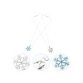 thumbnail image 1 of 2Pcs en Forme de Neige Collier Élégant Élégant Collier Collier Flocon de Neige pour Fête Cadeau de Noël, 1 of 6