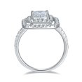 thumbnail image 3 of 2 Carat Moissanite Rings for Women, Radiant Cut D Color VVS1 Clarity Lab Created Diamond Rings, Ideal Wedding Bands for Women, 3 of 9
