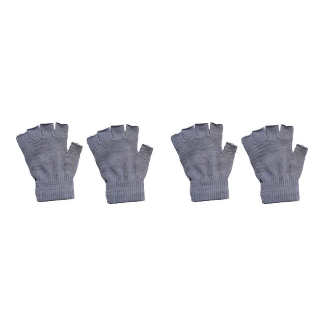 Jumpingount 1 par de guantes sin dedos, accesorios de ropa para hombres y mujeres, cubiertas térmicas para manos, calentador de manos con Color sólido para gris claro 2piezas Jumpingount CBP338823
