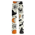 thumbnail image 4 of Womens Halloween Pajama Pants Soft Drawstring High Waist Sleepwear Pant Pumpkin Print Graphic Straight Leg Loungewear Bottoms, 4 of 5