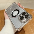 thumbnail image 3 of SaniMore for iPhone 14 Pro Max Magnetic Transparent Case, Bling Luxury Four Corners Shockproof Military-Grade Protection with Camera Lens Protector Clear Cover for Women Men, Silver, 3 of 9