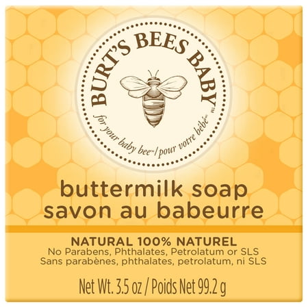 (3 pack) Burt's Bees Baby Buttermilk Soap, 100% Natural Baby Soap Bar, 3.5 oz (Best All Natural Soap)
