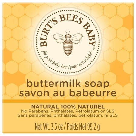 - (3 pack) Burt's Bees Baby Buttermilk Soap, 100% Natural Baby Soap Bar, 3.5 oz Bar