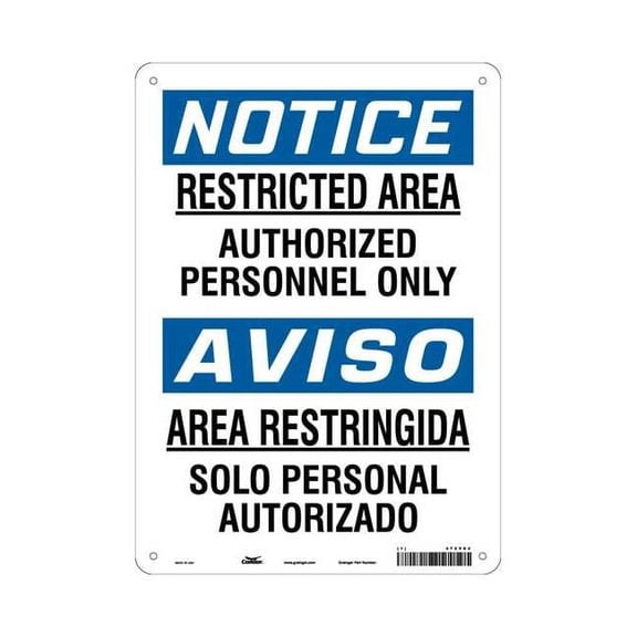 Condor Safety Sign,14 inx10 in,Vinyl 472V64