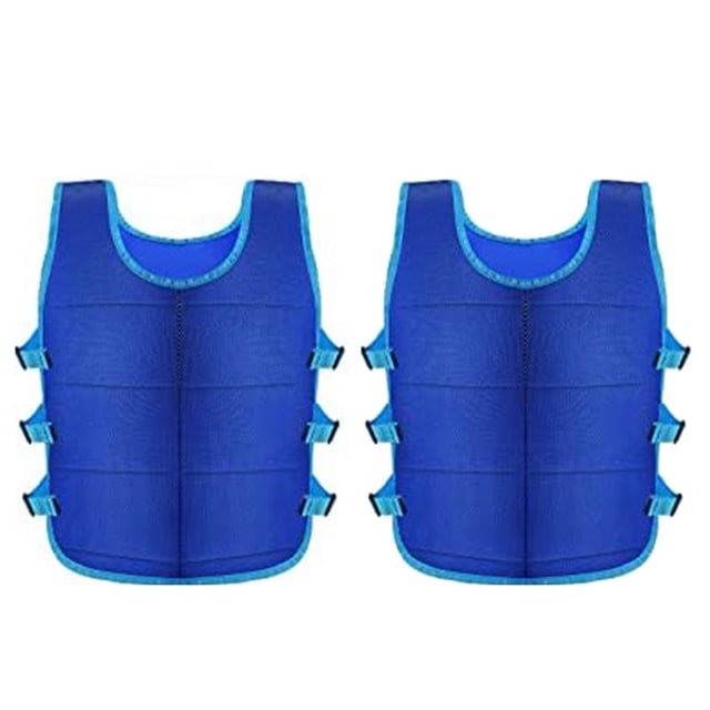 2 Chalecos de RefrigeracióN con 48 Bolsas Hielo Ajustables para Hombres y Mujeres en Clima CáLido Trabajar, Correr, Pescar Montar Bicicleta.
