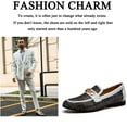 thumbnail image 6 of JITAI Men's Leather Shoes Pattern Printing Men Dress Loafer Shoes White Size 12, 6 of 6