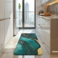 thumbnail image 4 of Green and Gold Marble Glitter Waves Pattern Kitchen Rug Mat,Kitchen Runner Rugs Non Skid Washable,Decorative Kitchen Floor Mats for Kitchen,Sink,Laundry,17"x47.2", 4 of 7