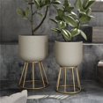 thumbnail image 1 of Aspire 8019 Rêverie Jardinières Modernes&44; Gris & Or - Lot de 2, 1 of 1