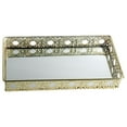 thumbnail image 1 of Bandeja cuadrada para joyería, soporte para plato, decorativa, de metal, hueca, con espejo Oro, 1 of 9