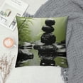 thumbnail image 2 of Fenyluxe Zen Green Plants Fall Decor Square Pillow Covers 1PC for Couch Sofa Indoor Outdoor Home Decor 22x22in, 2 of 5