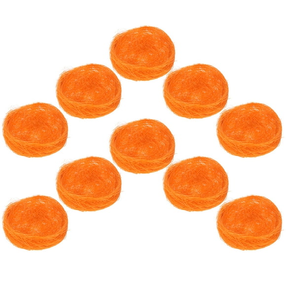 unbranded 10Pcs Authentic Orange Hemp Decorative Bird House for Christmas Decorations
