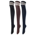 thumbnail image 2 of Lovely Annie Big Girl's Women's 3 Pairs Incredible Durable Super Soft Unique Over Knee High Thigh High Cotton Socks Size 6-9 A1022(Random), 2 of 4